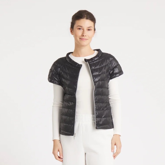 NEW Cotes Of London Puffer Snap St Ives Down Vest Midnight Black XS MSRP $238 - Picture 1 of 10